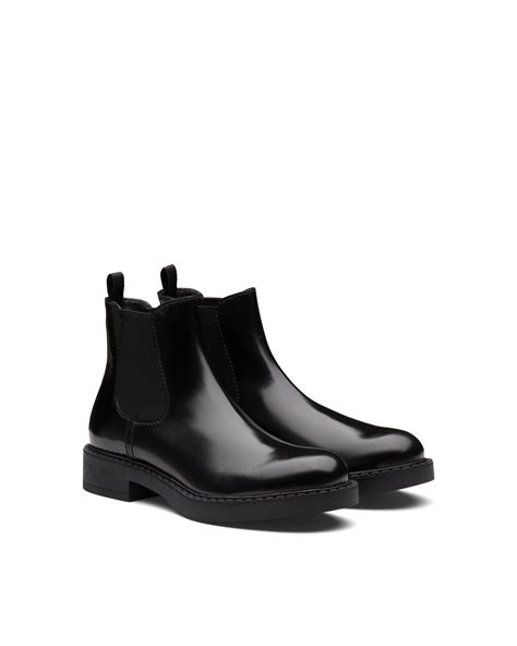 herren chelsea prada|prada brushed leather chelsea boots.